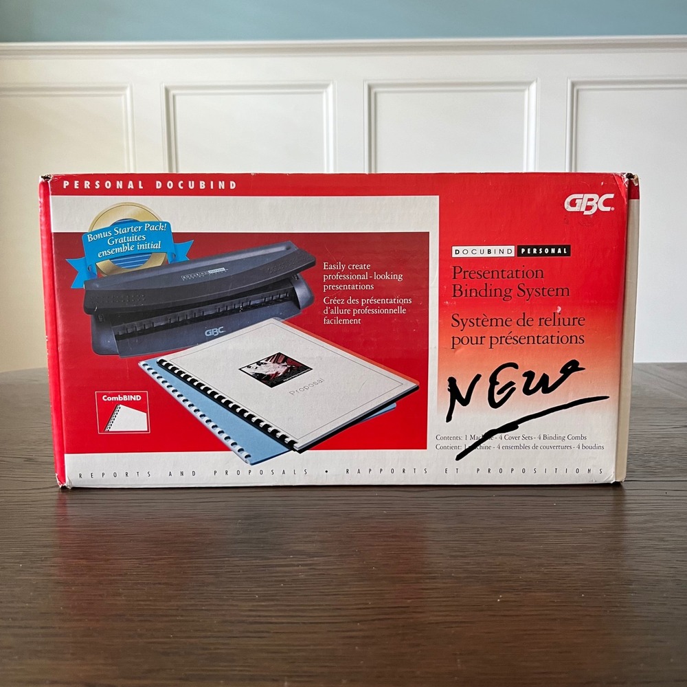 GBC DocuBind Personal Presentation Binding System CombBIND Manual Machine SEALED
